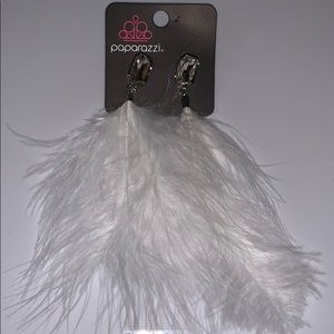 Ostrich Feather Earrings